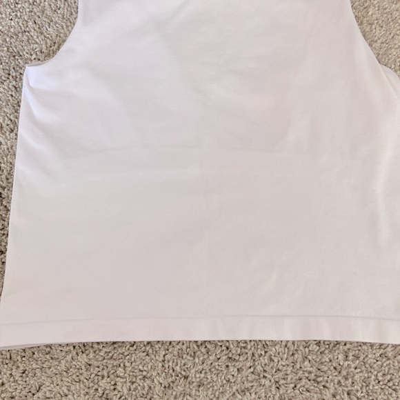 Dynamic • White High Scoop Neck Smooth Crop Tank - Picture 6 of 10